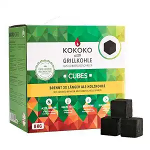 Kokos-Briketts McBrikett KOKOKO CUBES Premium Grillkohle, 8 kg