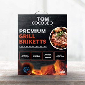 Kokos-Briketts TOM COCO 38022 BBQ 10KG Premium Grillbriketts