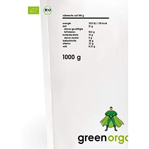 Kokosmehl greenorganic BIO PREMIUM – lower-Carb, 1000g