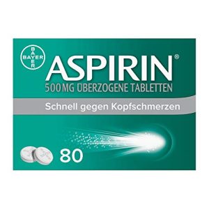 Kopfschmerztabletten Aspirin 500 mg überzogene Tabletten, 80 St.