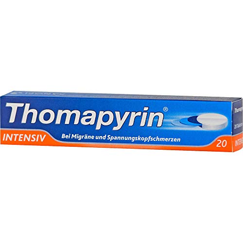 Kopfschmerztabletten Thomapyrin INTENSIV bei Migräne, 20 stk