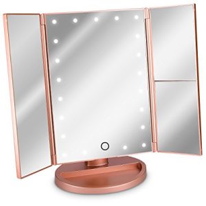 Kosmetikspiegel Navaris LED Faltbarer Standspiegel – beleuchtet