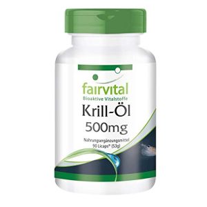Krillöl fairvital Krill-Öl Kapseln 500mg, HOCHDOSIERT, 90 LiCaps®