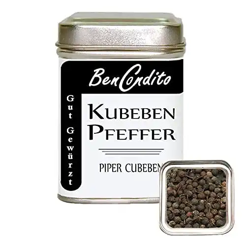 Kubebenpfeffer BenCondito, schwarze ganze Pfefferkörner, 70g