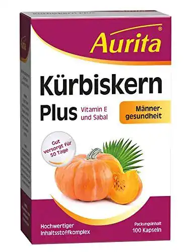 Kürbiskern-Kapseln Aurita Kürbiskern Plus 100 Kapseln