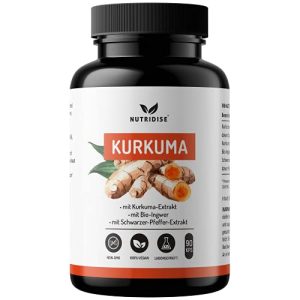 Kurkuma-Ingwer-Kapseln Nutridise ® Kurkuma Extrakt, 90 Kaps.