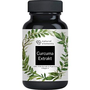 Kurkuma-Kapseln natural elements Curcuma Extrakt, 90 Kapseln