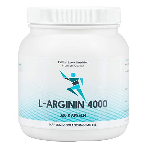 L-Arginin Exvital 4000 hochdosiert, 320 Kapseln, semi-essentiell