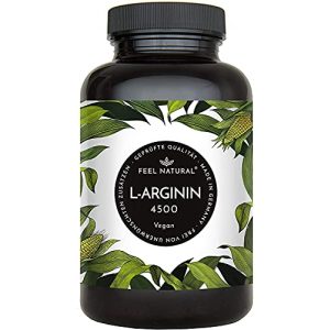 L-Arginin Feel Natural, 365 vegane Kapseln, 4500mg je Tagesdosis