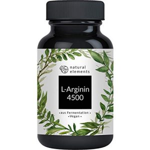 L-Arginin natural elements, 365 vegane Kapseln, hochdosiert
