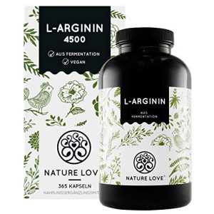 L-Arginin Nature Love ® 365 vegane Kapseln, hochdosiert