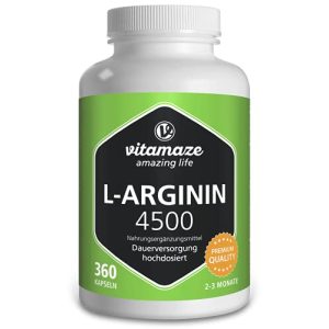 L-Arginin Vitamaze – amazing life Kapseln hochdosiert, 360 Kapseln