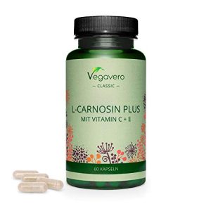 L-Carnosin Vegavero KAPSELN ® Mit Vitamin C & E, 60 Kapseln