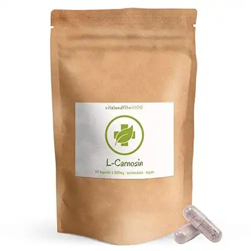 L-Carnosin vitalundfitmit100 Kapseln, 90 Stück à 500mg