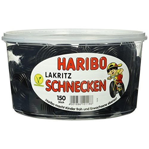 Lakritz HARIBO Schnecken, 1er Pack (1 x 1.5 kg Dose)
