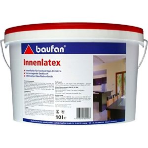 Latexfarbe Baufan Innenlatex matt weiß scheuerbeständig 10l