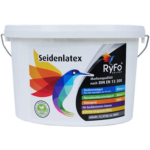 Latexfarbe RyFo Colors Seidenlatex 12,5l (Größe wählbar)