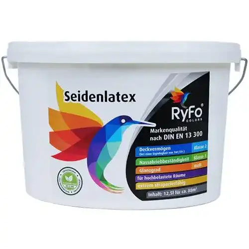 Latexfarbe RyFo Colors Seidenlatex 12,5l (Größe wählbar)