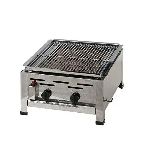 Lavasteingrill ChattenGlut Profi Lavastein Gasgrill/Gasbräter