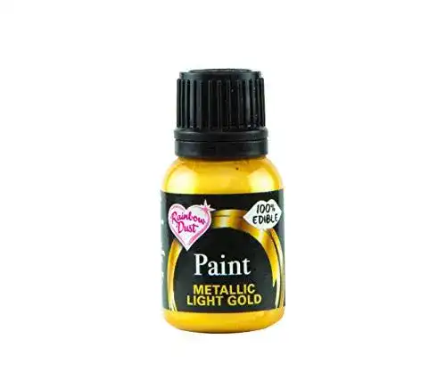 Lebensmittelfarbe Rainbow Dust Metallic- Gold Light, 25 g