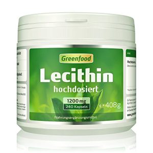 Lecithin Capsules Greenfood Lecithin, 1200 mg, 240 Capsules