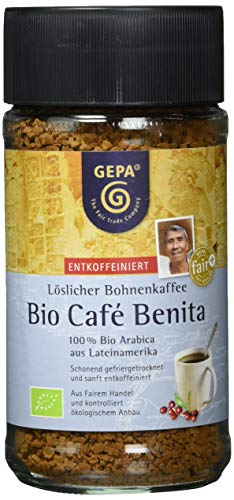 Die beste loeslicher kaffee entkoffeiniert gepa bio cafe benita instant 100 g Bestsleller kaufen