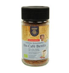 Löslicher Kaffee GEPA Premium Bio Café Benita ENTCOFFEINIERT