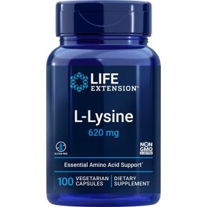 Lysin Life Extension, L-, 620 mg, 100 vegane Kapseln
