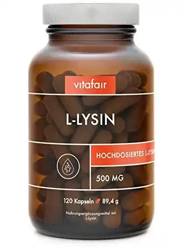 Lysin VITAFAIR L- (2000mg pro Tagesdosis) 120 Kapseln