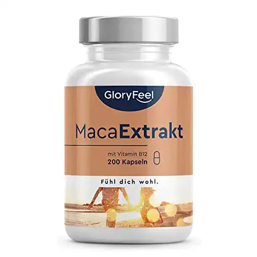 Maca-Kapseln gloryfeel Maca 2500mg Hochdosiert, 200 Kapseln