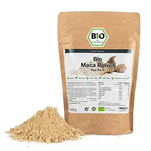 Maca-Pulver Exvital BIO- aus Peru 1 kg, abgefüllt in Deutschland