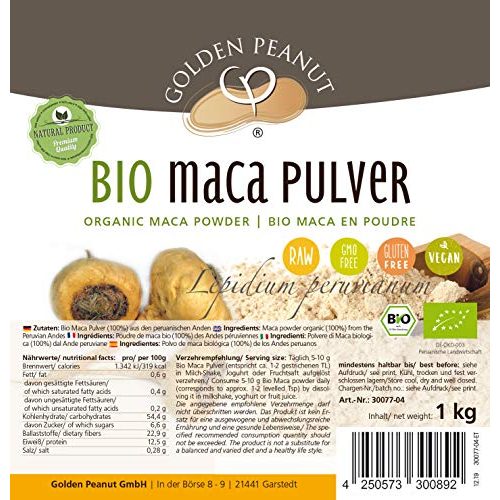Maca-Pulver Golden Peanut Bio Maca Pulver 1 kg