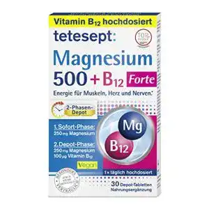 Magnesium hochdosiert tetesept Magnesium 500 + B12 Depot