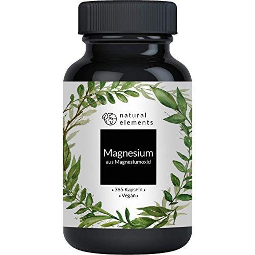 Magnesium-Tabletten natural elements Magnesium, 365 Kapseln