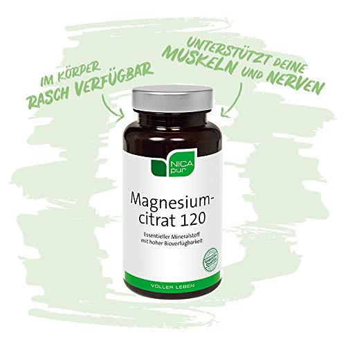 Magnesiumcitrat NICApur 120, 60 Kapseln mit je 120 mg, vegan