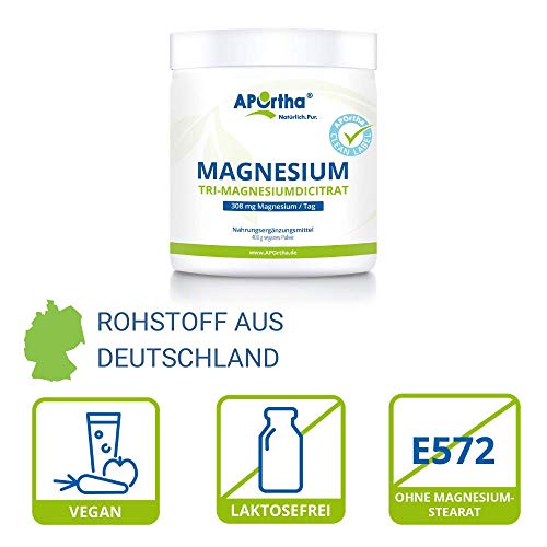 Magnesiumcitrat-Pulver APOrtha Magnesium Citrat 400g vegan