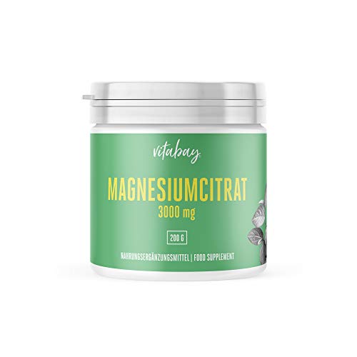 Die beste magnesiumcitrat vitabay 3000 mg 200 g pulver vegan Bestsleller kaufen