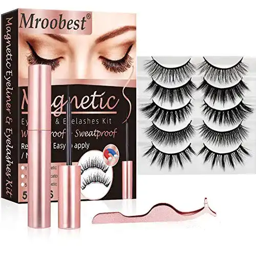 Magnetische Wimpern Mroobest, Magnetic Eyeliner, 3D, 5 Paare