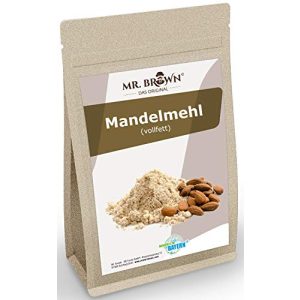 Mandelmehl MR. BROWN vollfett, glutenfrei, vegan, 1 kg