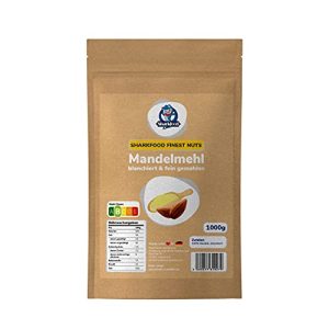 Mandelmehl Sharkfood Nutrition Premium 1 KG – fein gemahlen