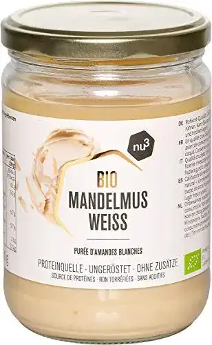 Mandelmus nu3 Bio Weiß – 500 g im Glas