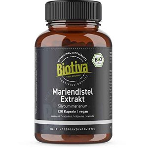 Mariendistel-Kapseln Biotiva Mariendistel Extrakt Bio, 120 Kapseln