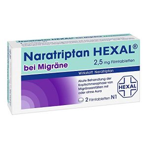 Migräne-Tabletten Hexal Naratriptan bei Migräne 2,5 mg, 2 St