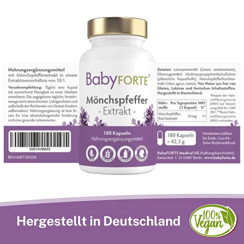 Mönchspfeffer BabyFORTE ® Kapseln, 180 Stück, 10:1 Extrakt