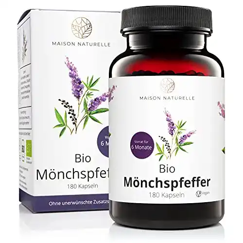 Mönchspfeffer Maison Naturelle ® – Bio Kapseln (180 Stück)