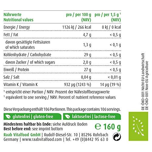 Moringa-Pulver Raab Vitalfood Bio Moringa Oleifera-Pulver, 160 g