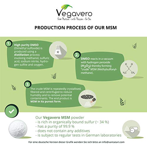 MSM-Pulver Vegavero MSM Pulver ® 99,9% rein, 1 kg organisch