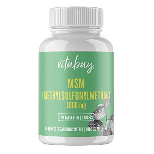 MSM-Pulver vitabay MSM 2000 mg, 120 vegane Tabletten
