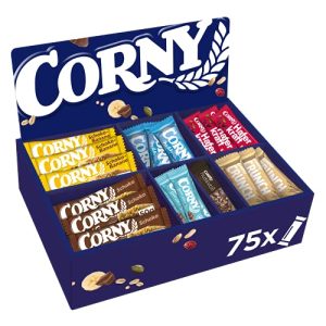 Müsliriegel Corny Bestseller-Box, mit Big Schoko, 75 Riegel