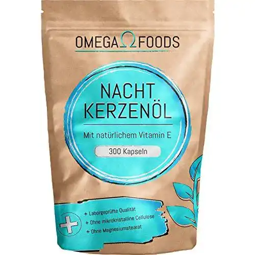 Nachtkerzenöl-Kapseln OMEGA FOODS 300 hochdosierte Kapseln